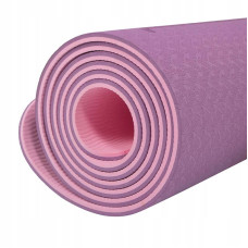 Килимок для йоги та фітнесу Springos TPE 1830х610х6 мм, Purple/Pink, код: YG0015