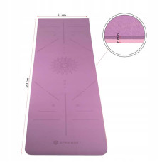 Килимок для йоги та фітнесу Springos TPE 1830х610х6 мм, Purple/Pink, код: YG0015