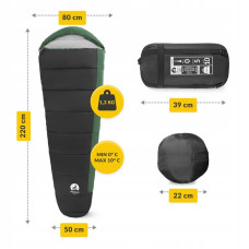 Спальний мішок (спальник) кокон Mountain Pro+ 0 ...+10°C R, Black/Olive, код: P-5905973400978