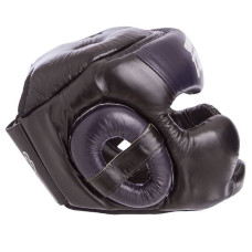 Шолом боксерський з повним захистом шкіряний Fairtex Close M синій, код: HG13-CLOSE_MBL-S52