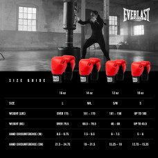 Боксерські рукавиці Everlast Prostyle 2 Boxing Glove 10 унцій, червоний, код: 009283620455