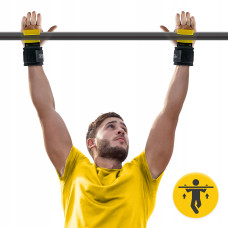 Гачки для перекладини та тяги 4FIZJO Hooks Black/Yellow, код: P-5907739311078