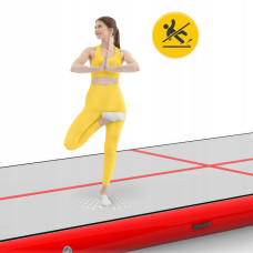 Мат гімнастичний надувний 4Fizjo Air Track Mat 6000x2000x200 мм, білий-червоний, код: P-5907739312044
