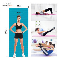 Килимок для йоги та фітнесу PowerPlay 1730х610х6 мм, зелений, код: PP_4010_Green_(173*0,6)