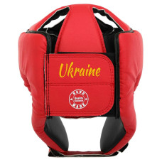 Шолом боксерський відкритий з посиленим захистом верхівки шкірозамінник Boxer M, червоний, код: 2030-N_MR