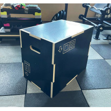 Пліометричний бокс (тумба для кросфіту) Generation Fitness FF32G4B 40/50/60см (чорний), код: 523483-AX