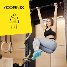 Турнік розсувний Cornix Elite 130-170 см, чорний-червоний, код: XR-0292
