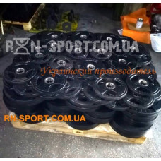 Штанга прогумована RN-Sport 100 кг з олімпійським грифом, код: RN_OBpro100