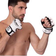 Рукавички для змішаних єдиноборств MMA Zelart M, білий-чорний, код: BO-5699_MWBK