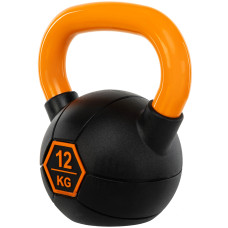 Гиря тренувальна цільна гумова LiveUp Urethane Competition Kettlebell 12кг, -помаранчевий, код: UAZE5336-12