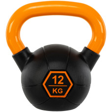 Гиря тренувальна цільна гумова LiveUp Urethane Competition Kettlebell 12кг, -помаранчевий, код: UAZE5336-12