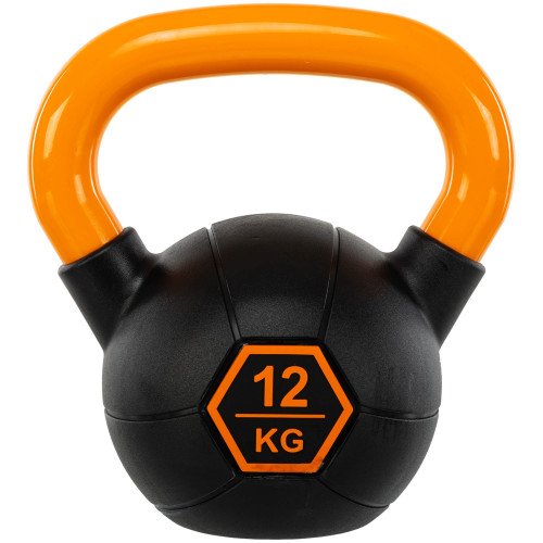 Гиря тренувальна цільна гумова LiveUp Urethane Competition Kettlebell 12кг, -помаранчевий, код: UAZE5336-12