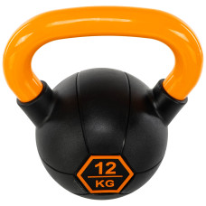 Гиря тренувальна цільна гумова LiveUp Urethane Competition Kettlebell 12кг, -помаранчевий, код: UAZE5336-12