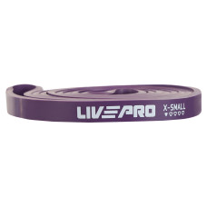 Гума петля для підтягувань та тренувань стрічка силова LiveUp Super Band XS (7-16кг), фіолетовий, код: LP8410-XS