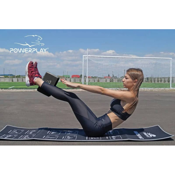 Блок для йоги PowerPlay Yoga Brick EVA чорний, 2шт, код: PP_4006_Black_2in