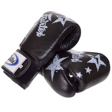 Рукавички боксерські Fairtex Nation Print шкіряні 10 унцій, чорний, код: BGV1N_10BK