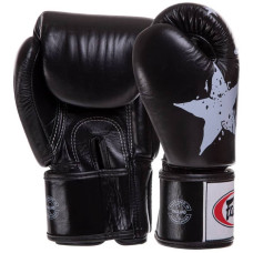 Рукавички боксерські Fairtex Nation Print шкіряні 10 унцій, чорний, код: BGV1N_10BK