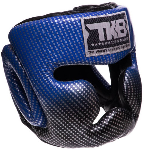 Шолом боксерський з повним захистом шкіряна Top King  Super Star S синій, код: TKHGSS-01_SBL-S52