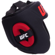 Шолом боксерський з повним захистом шкіряний UFC PRO L-XL чорний, код: UHK-75061-S52