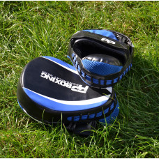 Лапи боксерські PowerPlay PU пара, 230х190х60 мм, чорний-синій, код: PP_3050_Blue