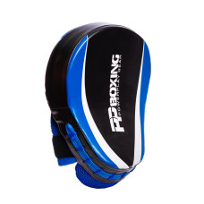 Лапи боксерські PowerPlay PU пара, 230х190х60 мм, чорний-синій, код: PP_3050_Blue