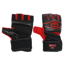 Рукавички для змішаних єдиноборств MMA Tapout S-M, чорний-червоний, код: SB168520_SMR