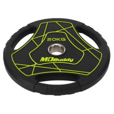 Диски поліуретанові MD Buddy 20кг, чорний, код: TA-9647-20-S52