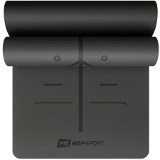 Йога-мат Hop-Sport PU 0,5см 183 x 68см HS-P005GM чорний, код: 5902308233867
