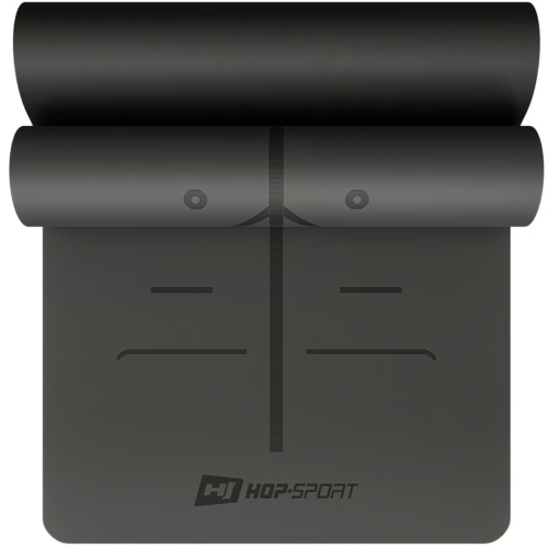 Йога-мат Hop-Sport PU 0,5см 183 x 68см HS-P005GM чорний, код: 5902308233867