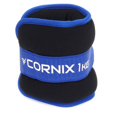 Обважнювачі-манжети для ніг та рук Cornix 2x1 кг, чорний-синій, код: XR-0173