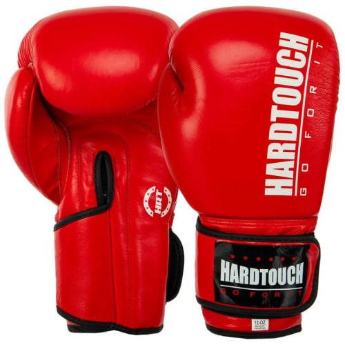 Боксерські рукавиці шкіряні Hard Touch 14 унції, червоний, код: BO-7714_14R