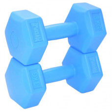 Гантелі композитні PowerPlay Hercules 2х3 кг, сині, код: PP_4124_3kg_2in