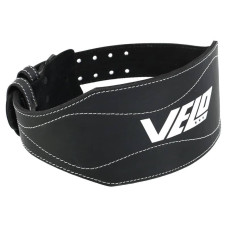 Пояс атлетичний шкіряний Velo M ширина-15см, чорний-білий, код: VL-9741_M