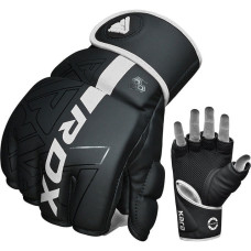 Рукавиці для ММА RDX F6 Kara Matte L, чорний-білий, код: GGR-F6MW-L