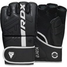 Рукавиці для ММА RDX F6 Kara Matte L, чорний-білий, код: GGR-F6MW-L