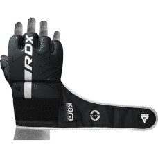 Рукавиці для ММА RDX F6 Kara Matte L, чорний-білий, код: GGR-F6MW-L