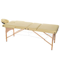 Масажний стіл 3-х секційний Relax HY-30110 дерево, бежевий, код: К00015189