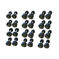 Уретановий гантельний ряд Generation Fitness FF51D4B-2,5/30kg (12 пар) 390 кг, код: 522926-AX