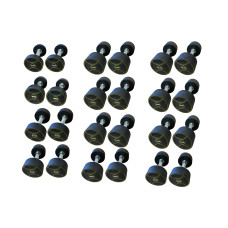 Уретановий гантельний ряд Generation Fitness FF51D4B-2,5/30kg (12 пар) 390 кг, код: 522926-AX