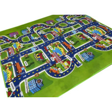 Дитячий двосторонній килимок PlayBaby Звірята/дороги 200x180x0.5 см, код: 1425639854-E