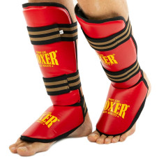 Захист гомілки та стопи для єдиноборств Boxer New, розмір L, червоний, код: 2004-4-N_LR