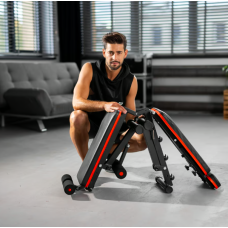 Лавка тренувальна Hop-Sport HS-1010 Pro універсальна для жиму та пресу, код: 5902308224315