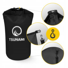 Гермомішок Tsunami Dry Pack 20 л водозахисний, чорний, код: P-5905973400015