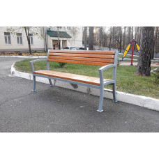 Лавка паркова InterAtletika Хвиля, 1710х566х845 мм, код: LP002-SM