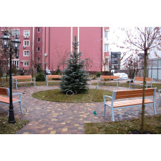 Лавка паркова InterAtletika Хвиля, 1710х566х845 мм, код: LP002-SM