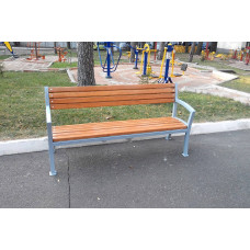 Лавка паркова InterAtletika Хвиля, 1710х566х845 мм, код: LP002-SM