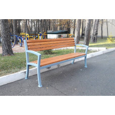Лавка паркова InterAtletika Хвиля, 1710х566х845 мм, код: LP002-SM
