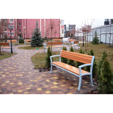 Лавка паркова InterAtletika Хвиля, 1710х566х845 мм, код: LP002-SM