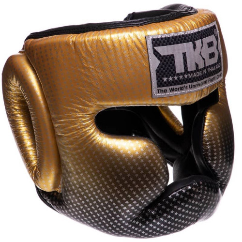 Шолом боксерський з повним захистом шкіряна Top King  Super Star S золотий, код: TKHGSS-01_SY-S52