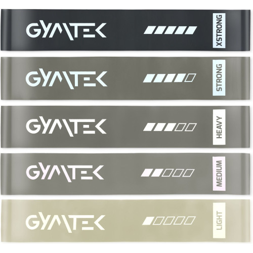 Набір резинок для фітнесу Gymtek 0,5-30кг сірий, код: 5905884426708